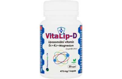 VitaLip-D lipozomální vitamín D3+K2+Mg 30 kapslí